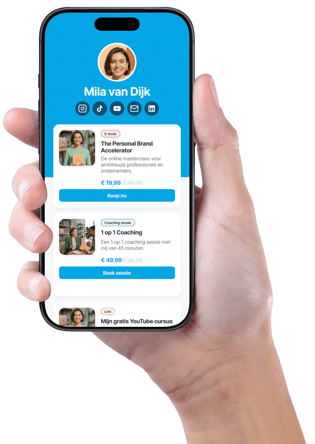 zo.bio op een iPhone